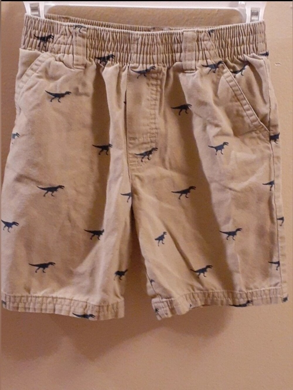 Garanimals Tan Shorts with Navy Dino Print